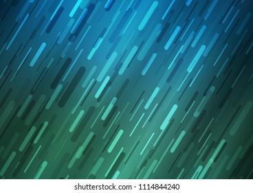 Dark Blue, Green vector texture with colored lines. Decorative shining illustration with lines on abstract template. The pattern can be used as ads, poster, banner for commercial.