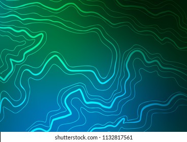 Dark Blue, Green vector texture with colored lines. Decorative shining illustration with lines on abstract template. Best design for your ad, poster, banner.