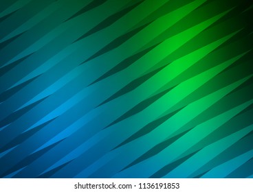 Dark Blue, Green vector texture with colored lines. Glitter abstract illustration with colored sticks. Smart design for your business advert.