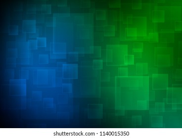 Dark Blue, Green vector texture in rectangular style. Glitter abstract illustration with rectangular shapes. Modern template for your landing page.
