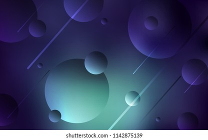 Dark Blue, Green vector texture with disks. Modern abstract illustration with colorful water drops. Pattern can be used as texture of wallpapers.