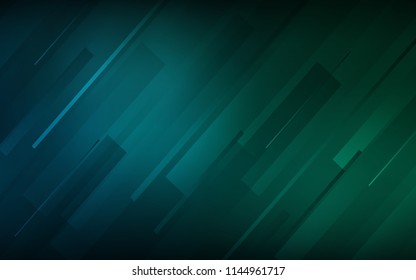 Dark Blue, Green vector texture with colored lines. Lines on blurred abstract background with gradient. Smart design for your business advert.