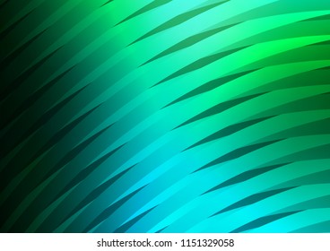 Dark Blue, Green vector texture with colored lines. Shining colored illustration with narrow lines. The pattern can be used as ads, poster, banner for commercial.