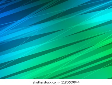 Dark Blue, Green vector texture with colored lines. Lines on blurred abstract background with gradient. The pattern can be used for busines ad, booklets, leaflets
