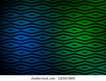 Dark Blue, Green vector texture in triangular style. Glitter abstract illustration with triangular shapes. Best design for your ad, poster, banner.