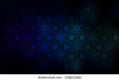 Dark Blue, Green vector texture with beautiful stars. Modern geometrical abstract illustration with stars. Pattern for websites, landing pages.
