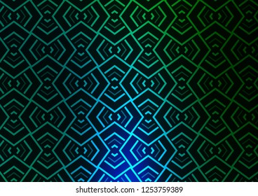 Dark Blue, Green vector texture with colored lines. Modern geometrical abstract illustration with staves. Pattern for ads, posters, banners.