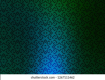 Dark Blue, Green vector texture with colored lines. Modern geometrical abstract illustration with staves. Backdrop for TV commercials.