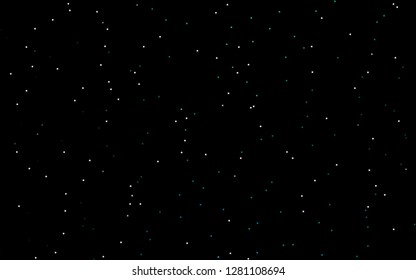 Dark Blue, Green vector texture with beautiful stars. Stars on blurred abstract background with gradient. Smart design for your business advert.
