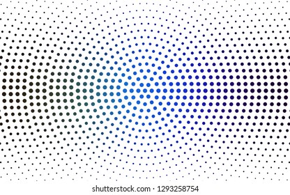 Dark Blue, Green vector  texture with disks. Illustration with set of shining colorful abstract circles. New template for your brand book.