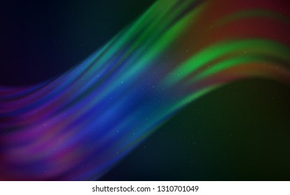 Dark Blue, Green vector texture with milky way stars. Blurred decorative design in simple style with galaxy stars. Pattern for astronomy websites.
