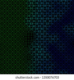 Dark Blue, Green vector texture with lines, triangles. Colorful illustration with triangles in simple style. Best design for posters, banners.