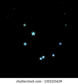 Dark Blue, Green vector texture with beautiful stars. Decorative illustration with stars on abstract template. Design for your business promotion.