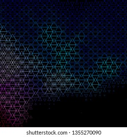 Dark Blue, Green vector texture with lines, triangles. Gradient triangles in abstract style on simple form. Template for landing pages.