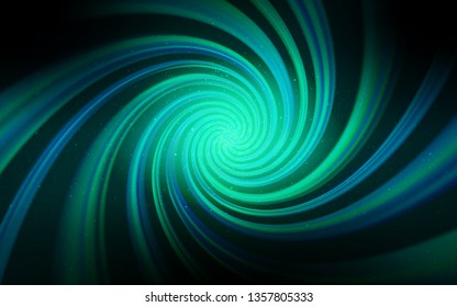 Dark Blue, Green vector texture with milky way stars. Space stars on blurred abstract background with gradient. Pattern for astrology websites.