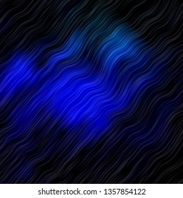 Dark Blue, Green vector texture with wry lines. Bright sample with colorful bent lines, shapes. Template for cellphones.