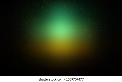 Dark Blue, Green vector texture with milky way stars. Modern abstract illustration with Big Dipper stars. Smart design for your business advert.