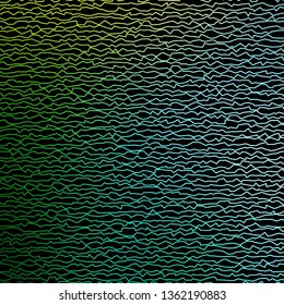 Dark Blue, Green vector texture with curves. Colorful illustration in abstract style with bent lines. Template for cellphones.