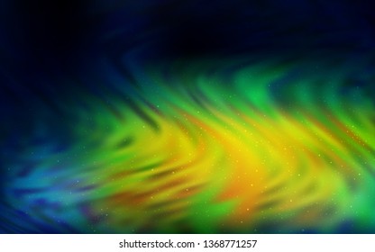Dark Blue, Green vector texture with milky way stars. Modern abstract illustration with Big Dipper stars. Pattern for astronomy websites.