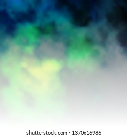 Dark Blue, Green vector texture with cloudy sky. Gradient illustration with colorful sky, clouds. Pattern for your commercials.