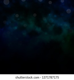 Dark Blue, Green vector texture with circles. Abstract illustration with colorful spots in nature style. Design for posters, banners.