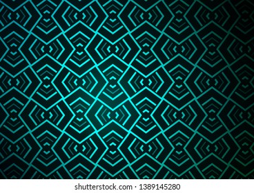 Dark Blue, Green vector texture with colored lines. Shining colored illustration with narrow lines. Best design for your ad, poster, banner.