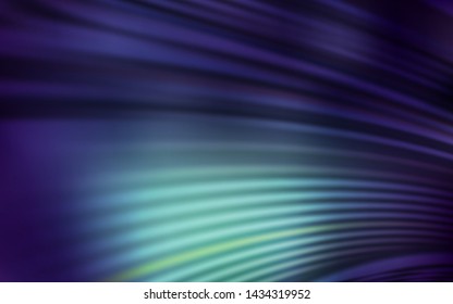 Dark Blue, Green vector texture with bent lines. An elegant bright illustration with gradient. Template for cell phone screens.