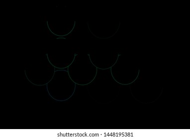 Dark Blue, Green vector texture with disks. Modern abstract illustration with colorful water drops. Design for business adverts.