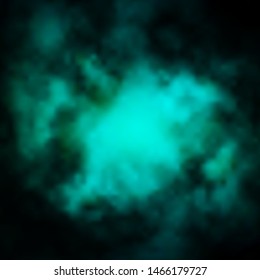 Dark Blue, Green vector texture with cloudy sky. Shining illustration with abstract gradient clouds. Template for landing pages.