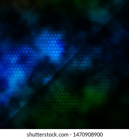 Dark Blue, Green vector texture with circles. Abstract illustration with colorful spots in nature style. Pattern for wallpapers, curtains.