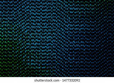 Dark Blue, Green vector texture with ABC characters. Shining colorful illustration with isolated letters. Pattern for booklets, leaflets of education.