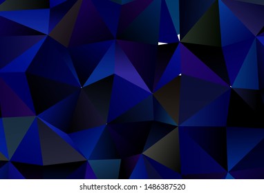 Dark Blue, Green vector texture with triangular style. Glitter abstract illustration with triangular shapes. Pattern for booklets, leaflets