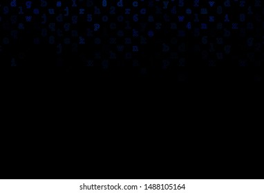 Dark Blue, Green vector texture with ABC characters. Shining illustration with ABC symbols on abstract template. The pattern can be used for ad, booklets, leaflets of education.
