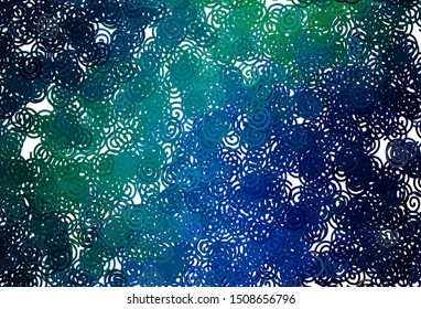 Dark Blue, Green vector texture with bent lines. A sample with colorful lines, shapes. Abstract design for your web site.