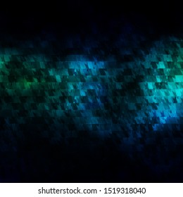 Dark Blue, Green vector texture with lines, triangles. Illustration with colorful gradient triangles. Pattern for websites.