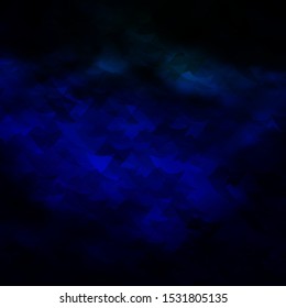 Dark Blue, Green vector texture with poly style with cubes. Illustration with set of colorful triangles, squares. Pattern for commercials.