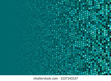 Dark Blue, Green vector texture with disks. Abstract illustration with colored bubbles in nature style. Pattern for ads, leaflets.