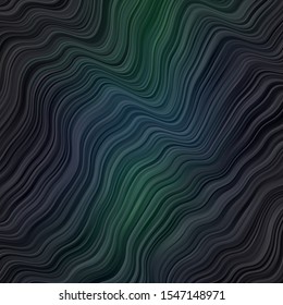Dark Blue, Green vector texture with curves. Colorful illustration, which consists of curves. Pattern for websites, landing pages.