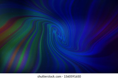 Dark Blue, Green vector texture with milky way stars. Modern abstract illustration with Big Dipper stars. Pattern for astrology websites.