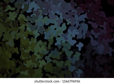 Dark Blue, Green vector texture with abstract forms. Illustration with colorful gradient shapes in abstract style. Best smart design for your business.