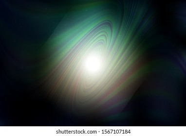 Dark Blue, Green vector texture with milky way stars. Glitter abstract illustration with colorful cosmic stars. Pattern for astrology websites.