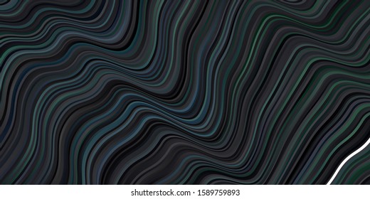 Dark Blue, Green vector texture with curves. Colorful illustration, which consists of curves. Pattern for websites, landing pages.