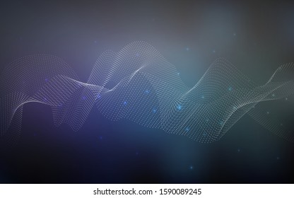 Dark Blue, Green vector texture with disks. Blurred decorative design in abstract style with bubbles. Beautiful design for your business natural advert.