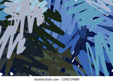 Dark Blue, Green vector texture with colored lines. Glitter abstract illustration with colorful sticks. Pattern for ads, posters, banners.