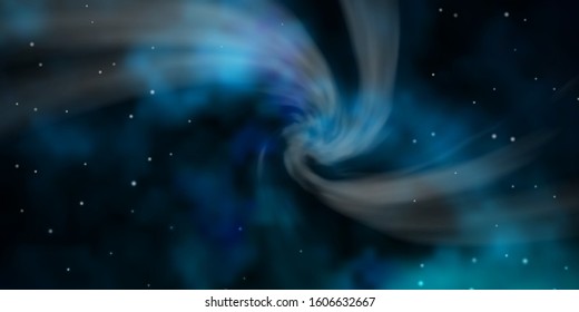 Dark Blue, Green vector texture with beautiful stars. Decorative illustration with stars on abstract template. Theme for cell phones.