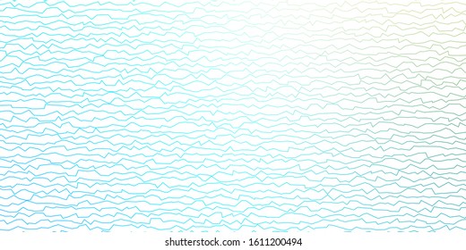 Dark Blue, Green vector texture with wry lines. Brand new colorful illustration with bent lines. Pattern for ads, commercials.