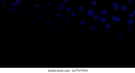 Dark Blue, Green vector texture with religion symbols. Retro design in abstract style with witchcraft forms. Best design halloween events.