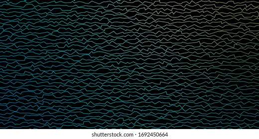 Azul oscuro, textura vectorial verde con líneas secas. Nueva ilustración colorida con líneas dobladas. Patrón de anuncios, comerciales.
