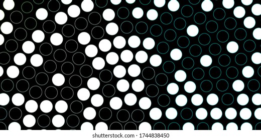 Dark Blue, Green vector texture with disks. Modern abstract illustration with colorful circle shapes. Design for your commercials.