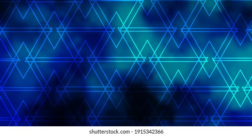 Dark Blue, Green vector texture with triangular style. Beautiful illustration with triangles in nature style. Pattern for commercials.